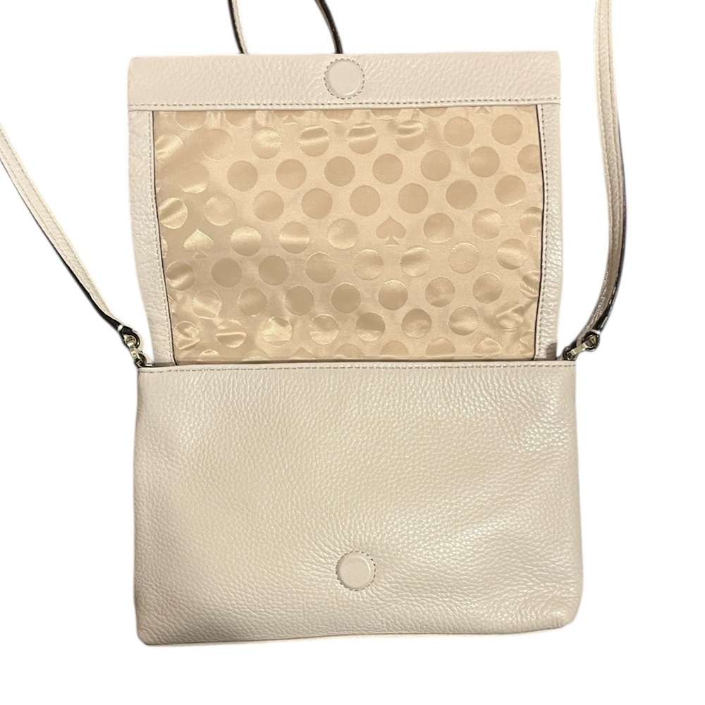 Kate Spade New York Pebbled Leather Crossbody Bag in Eggshell Rose Color - Picture 7 of 8